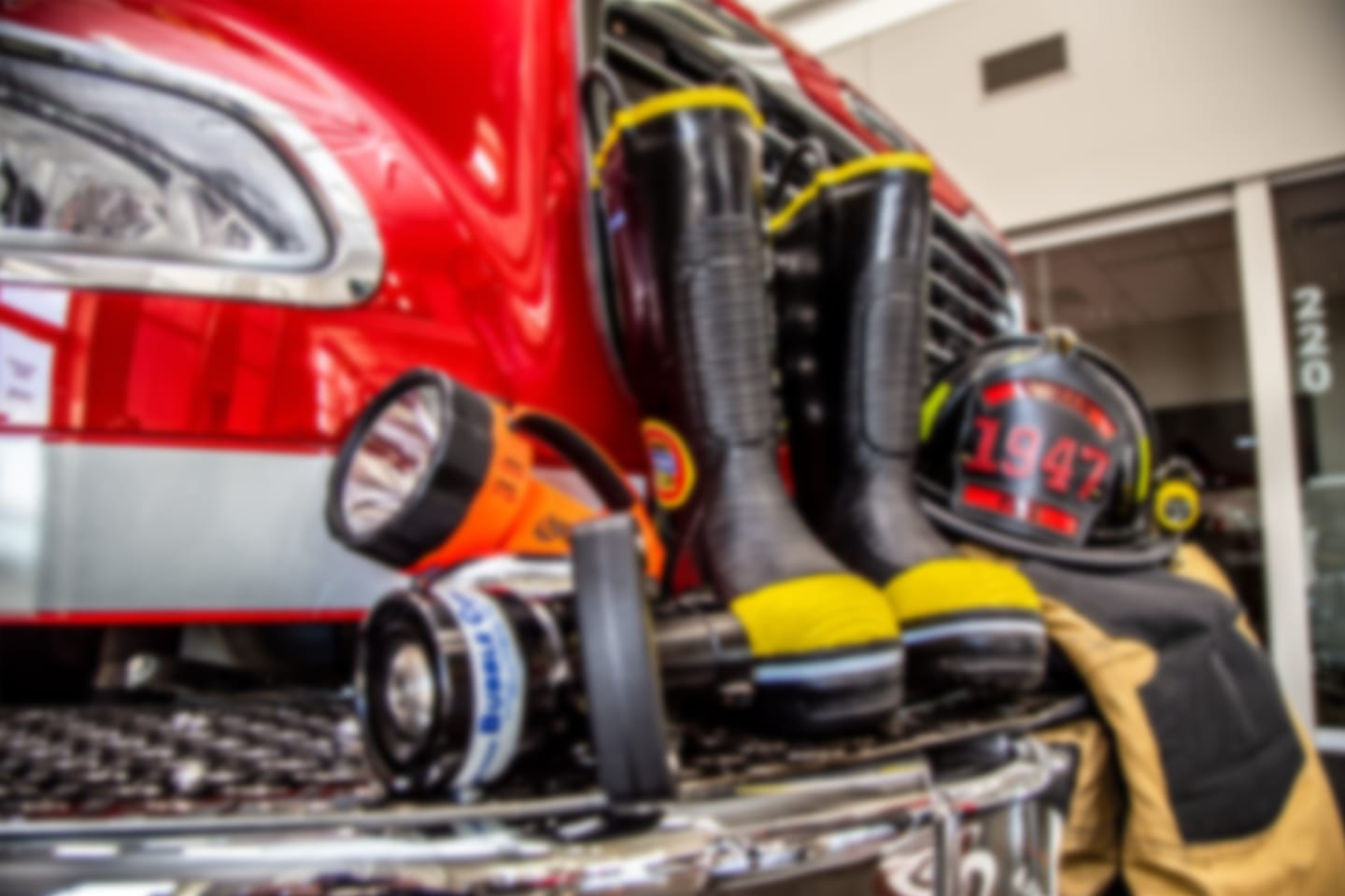 Fire equipment catalog — hoses, nozzles, turnout gear, lighting, and tools